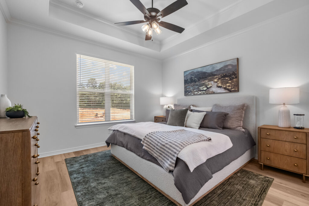 Primary suite in a new construction home in Tyler TX
