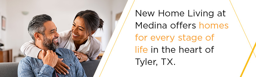 happy couple in their new home in Tyler, TX