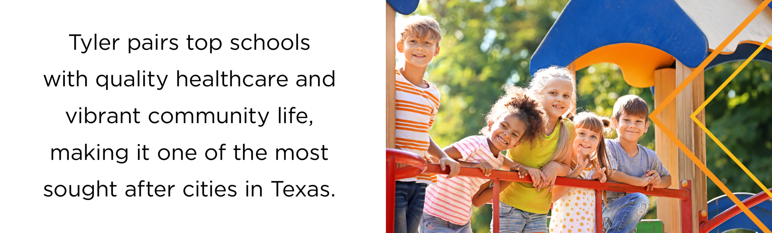 children playing outside of one of the best places to live in texas